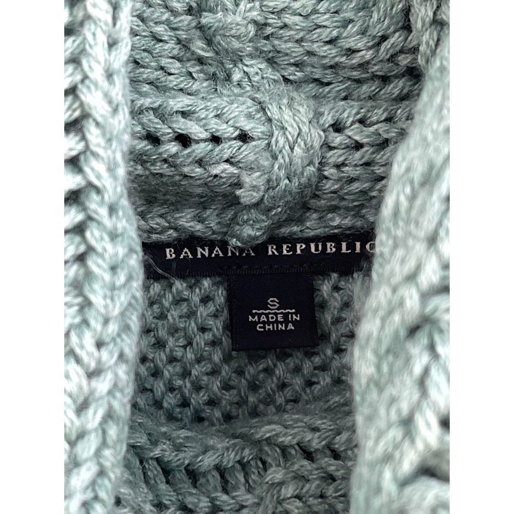 Banana Republic Sage Green Alpaca Wool Blend Chunky Turtleneck Sweater Size Smal - Picture 4 of 5